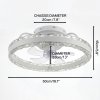Emitto LED Ceiling Fan Light Dimmable 6 Speed Lamp Living Room with Remote APP
