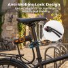 Bike Lock Combination, D Lock with Cable, 4 Digit Alloy Steel, Black Orange