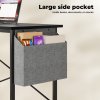 Levede Office Computer Gaming Desk Steel Frame for Sturdy PC Laptop Storage Bag