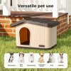 Skylos Plastic Dog House Pet Kennel Shelter for Small Medium Dogs Indoor Outdoor