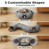 Skylos Foldable Cat Tunnel Bed Interactive Donut Toy for Indoor Cats Kittens