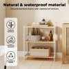 Levede Bamboo Storage Shelf 3-Tier Organiser Shelving Unit Stand Shoe Rack