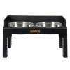 Skylos Elevated Pet Feeder Double Raised Dog Bowls 6 Height Food Water Feeding