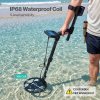 Traderight Metal Detector For Adults 5 Mode DSP LCD Gold IP68 Waterproof Black