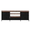 Levede TV Stand Cabinet Entertainment Unit Stand 140cm 5 Drawers Storage Shelves