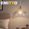 Emitto Ceiling Light Shade Pendant Glass Lamp Bistro Adjustable Clear Color