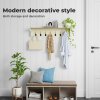Levede Coat Rack Wall Mounted Shelf 7 Double Hooks Storage Entryway Hallway