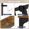 Levede Console Table Slim Height Adjustable with Outlets for Entryway Sofa Black