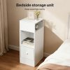 Levede Bedside Tables Modern Nightstand White Storage Drawer Shelf for Bedroom