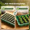TOQUE Seed Trays 5Pc Clear View With Lids 40 Cell Propagators For Plants Green