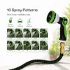 Traderight Expandable Garden Hose 10m to 30m 10-Pattern Nozzle Kink-Free Green