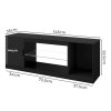 Levede TV Stand Entertainment Unit TV Cabinet Stand Storage with LED 140cm Black