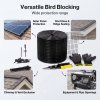 Mountview Bird Proofing Mesh Set PVC 60 Fixing Clips 30m for Solar Panel Black