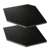 Levede 2 Pack Floating Corner Shelves Cable Cut-Out Wall Mounted Storage Black