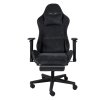 Levede Office Desk Chair Gaming Recliner Adjustable Height with Footrest Black