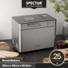 Spector Bread Maker 25 In 1 15H Timer 3 Loaf Sizes with LCD for Home Baking