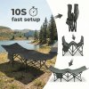 Levede Camping Cot Heavy Duty Travel Folding Camping Bed with Mattress Portable