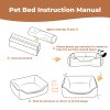 Skylos 68cm Dog Bed Orthopedic Memory Foam Pet Cushion Washable Puppy Mattress