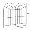 Mountview Garden Fence 10pc Metal Dog Fence Picket Fence Black Steel