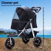 Skylos Pet Stroller Pram Dog Carrier Trailer Strollers 3 Wheels Foldable Large