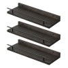 Levede Floating Shelves Set of 3 Wooden Wall Mounted Shelves Storage Black