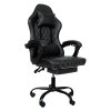 Levede Office Desk Chair PU Gaming Recliner Adjustable Height Swivel Black