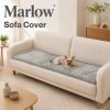Marlow Corduroy Sofa Cover Pet Friendly Non Slip Washable 70 x 180cm Light Grey