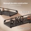 Levede Floating Shelves Set of 2 L-Shaped Corner Shelves Wall Mounted Black
