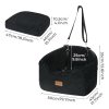 Skylos Dog Booster Car Seat Safe Puppy Travel Carrier Bed Bag Basket Pet Black