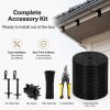 Mountview Bird Proofing Mesh Set PVC 60 Fixing Clips 30m for Solar Panel Black