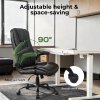 Levede Executive Office Chair PU Leather Reclining Desk Chair Flip-Up Armrests