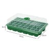 TOQUE Seed Trays 5Pc Clear View With Lids 40 Cell Propagators For Plants Green