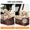 Skylos Dog Car Seat for Small Dogs & Cats Cosy Pet Travel Bed with Safety Leash