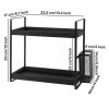 Levede Bathroom Organiser Countertop 2 Tier Perfume Skincare Storage Shelf Black