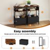 Slim Side Table with Charging Station Storage Narrow End Table Sofa Living Room