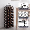 Levede Wine Rack 23 Bottles Freestanding Storage Organiser Stand Home Black