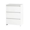 Levede Bedside Tables Side End Table White 3 Drawers Modern Storage Cabinet