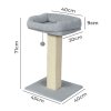 Skylos 71cm Cat Tree Cat Scratching Post Climbing Tower with Kitten Bed Toy
