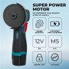 Traderight Mini Cordless Angle Grinder 2 Battery Charger Polishing Cutting 12V