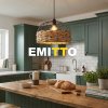 Emitto Modern Ceiling Pendant Light Shade Rattan Style Woven Lamp Shade 25cm