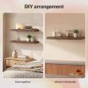 Levede Floating Shelf Wall Mounted Storage Modern Easy Assembly 2 PCS Brown