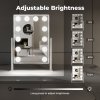Emitto LED Hollywood Makeup Vanity Mirror Dimmable 3 Colour Lights 31x47cm