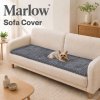Marlow Corduroy Sofa Cover Pet Friendly Non Slip Washable 70 x 180cm Deep Grey
