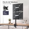Levede Dual Monitor Arm Adjustable Desk Mount For 13-34 Inch Computer Black
