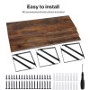 Levede Floating Shelves Wall Wood Rustic with Brackets Vintage Brown Set of 3