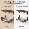 Levede Floating Shelves Wall Mounted Shelf Set of 2 Rustic Storage Shelves 39cm