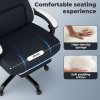 Levede Office Desk Chair Fabric Gaming Recliner Adjustable Height Swivel Black