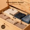 Levede Adjustable Drawer Divider Bamboo 4PC Expandable Organisers Spring Loaded
