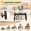 Skylos Elevated Dog Bowls 2 Stainless Steel Bowls and 1 Slow Feeder Bowl