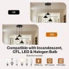 Emitto Pendant Light 3 Lights Height Adjustable Vintage Ceiling Light Black